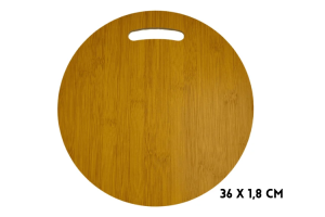 TABUA DE BAMBU REDONDA 36 X 1,8 CM MEDIA