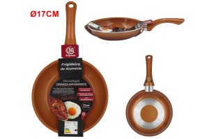 Frigideira de cerâmica 16 cm cobre antiaderente