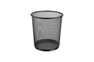 CESTO LIXO REDONDO TELA PRETA 26 CM 8705