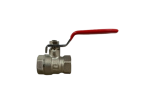 Válvula Esfera Água Alavanca Vermelha Fêmea 1/2