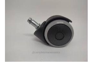 RODIZIO DUPLO 50 MM COM PÍNO PRETO E CINZA