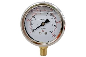 MANOMETRO ACO INOX GLICERINA 63 MM 1/4- 07 KGF