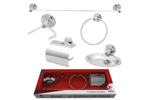 kit de acessórios para banheiro 05 peças